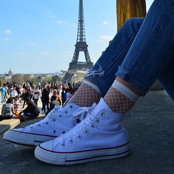 Chaussettes résille blanche