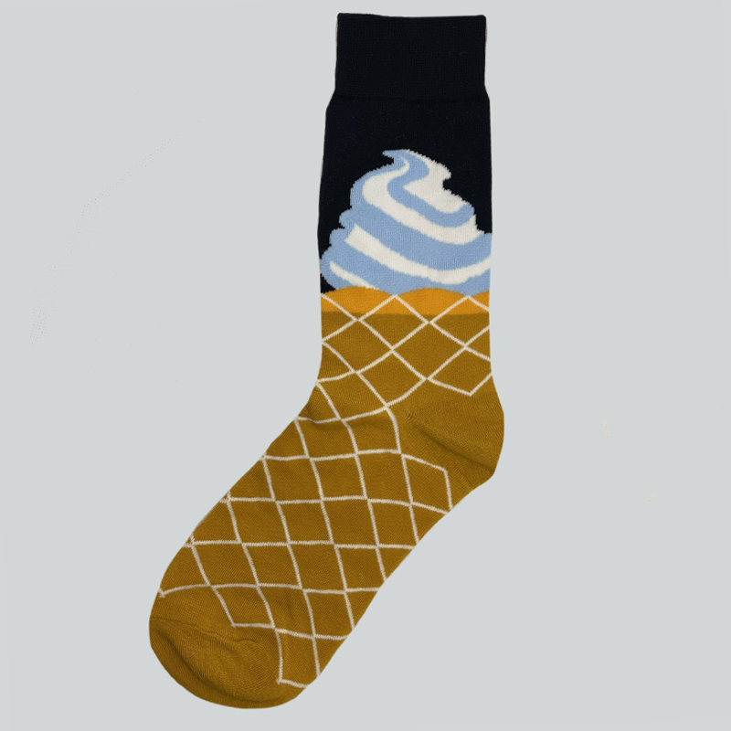 Chaussettes Noires Cornet de Glace Duo