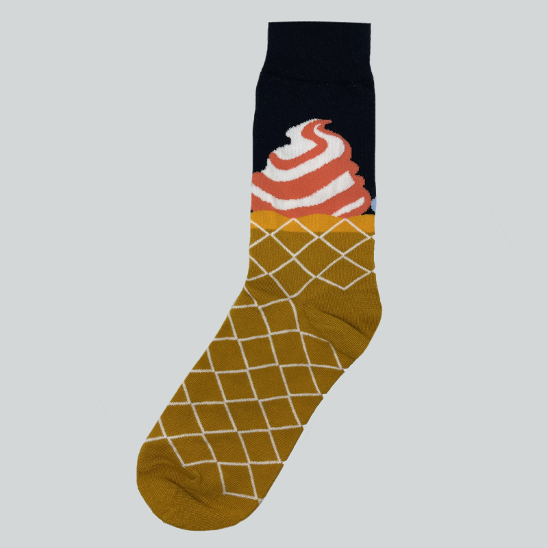 Chaussettes Noires Cornet de Glace Duo