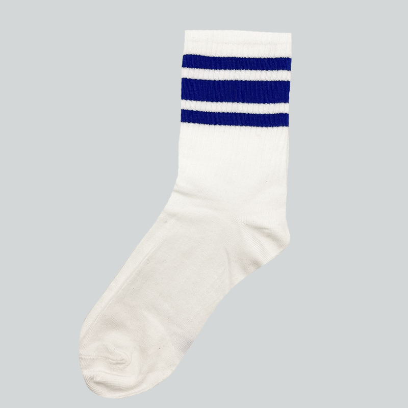 Chaussettes Rayures Bicolore - Blanc et Bleu