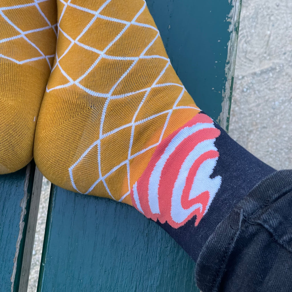 Chaussettes Noires Cornet de Glace Duo
