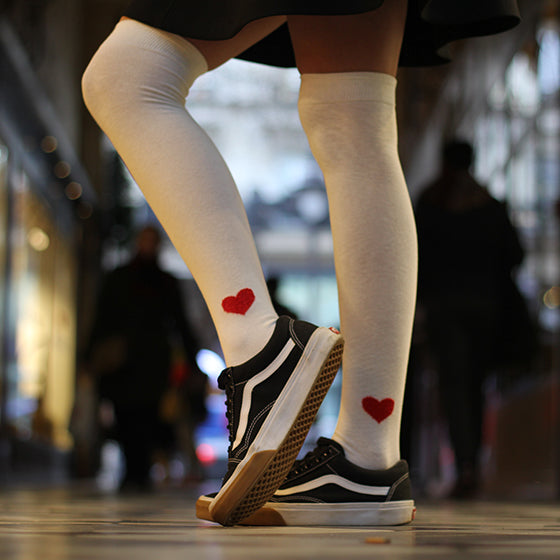 Cuissarde chaussette rouge shop
