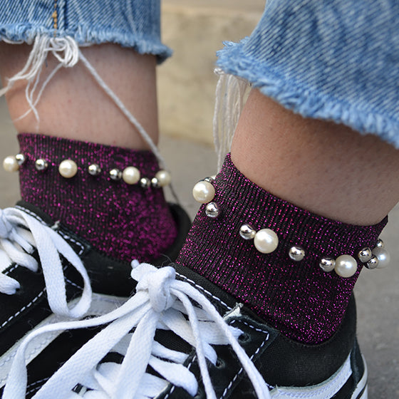 Chaussette Parisienne - Chaussette Paillettes