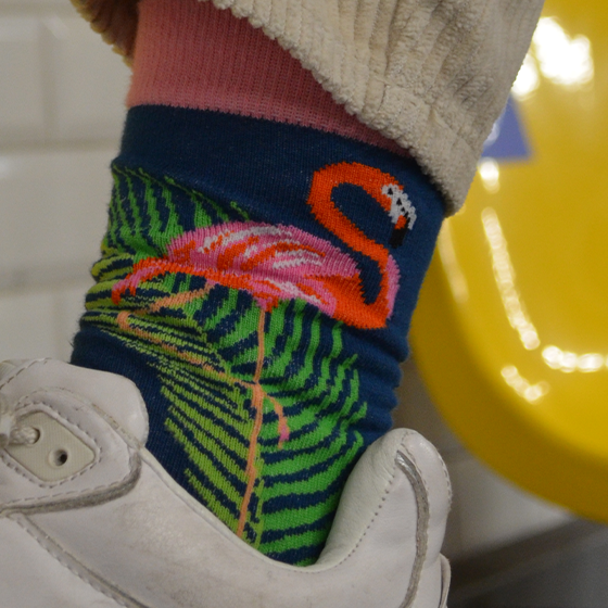 Chaussettes Flamants Roses