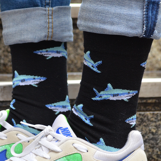 Chaussettes Noires Requins